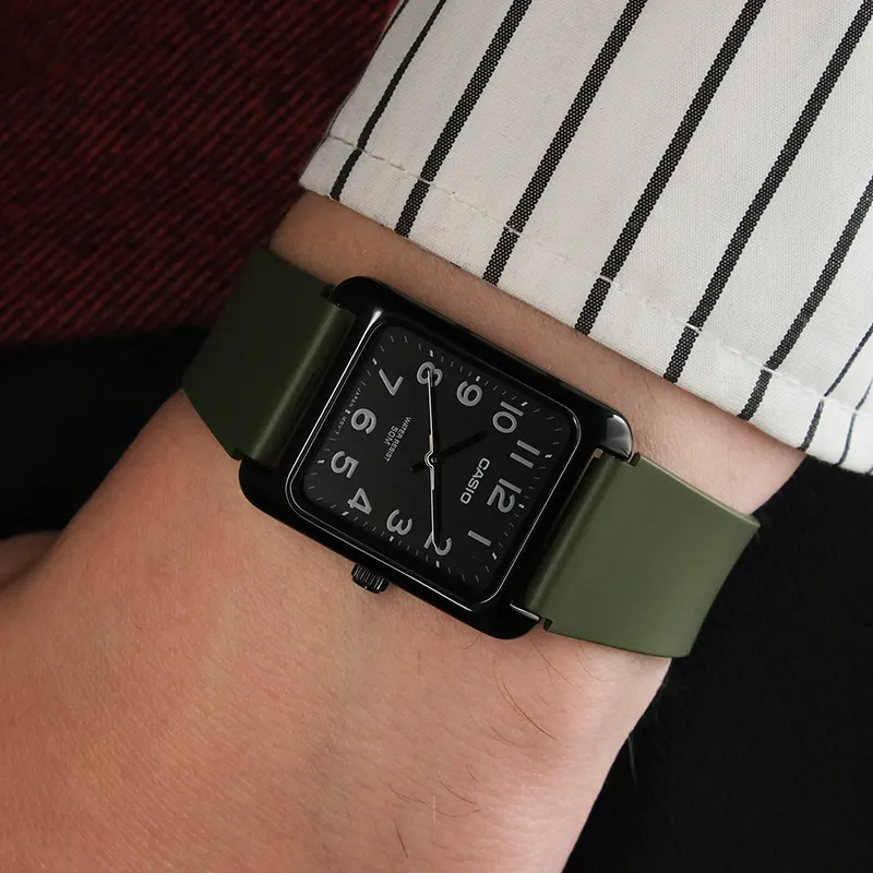 Casio Enticer Quartz  Black Dial Resin Watch- MTP-B175-3BV